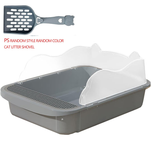 Arenero Tamizable para Gatos Pequeños con Bordes Altos y Bandeja Desmontable