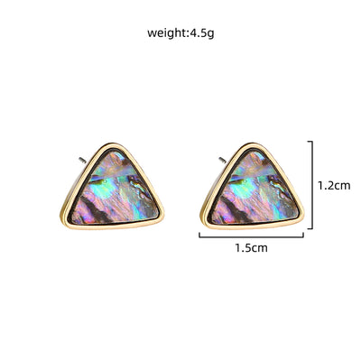 Aretes Triangulares de Concha Abalone Natural - Image 4