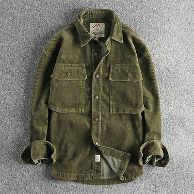 Camisa de Pana Gruesa Lavada con Manga Larga para Invierno - Image 27