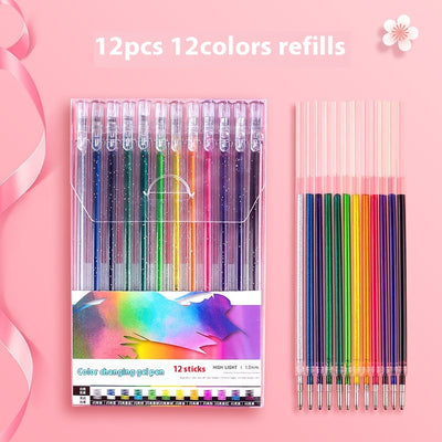 Set de Bolígrafos Gel Brillante con Marcadores Fluorescentes - Image 7
