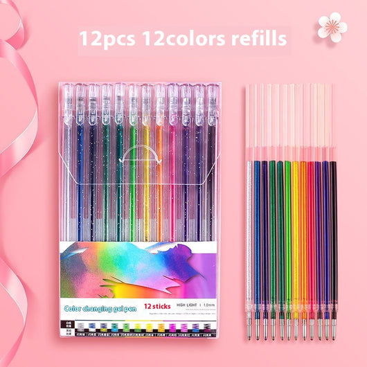 Set de Bolígrafos Gel Brillante con Marcadores Fluorescentes - Image 7