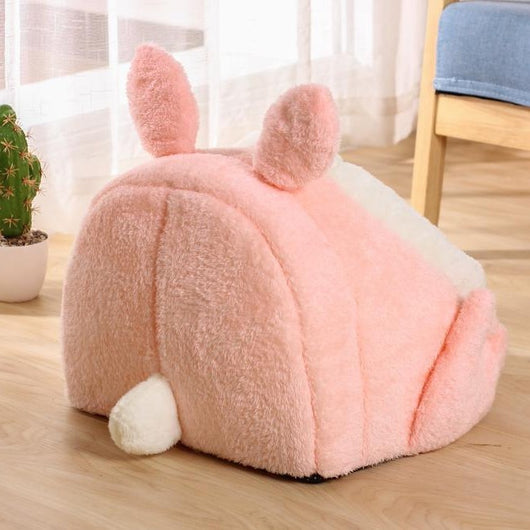 Cama Gatito Cerrada Rosa Conejo Gritón - Casa para Gatos Otoño Invierno - Image 3