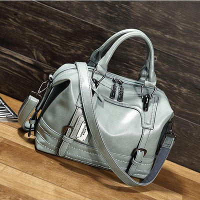 Bolsa Mensajera Retro de Cuero Encerado para Mujer - Image 4