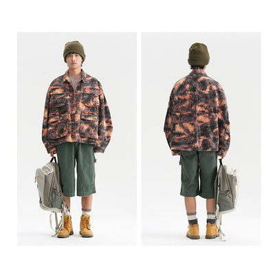Chaqueta de Trabajo Camuflaje Tie-Dye para Hombre - Image 12