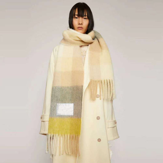 Bufanda de Mohair a Cuadros para Mujer - Image 9