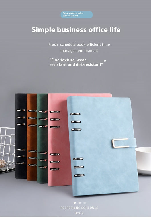 Cuaderno A5 Profesional con Hojas Removibles para Negocios y Reuniones - Image 20