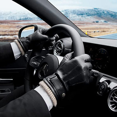 Guantes de Invierno en Cuero Genuino con Forro de Terciopelo - Image 10