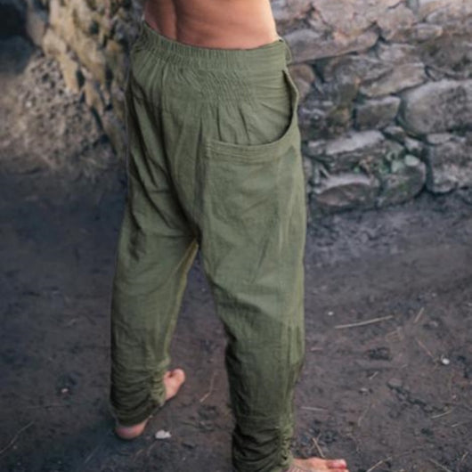 Pantalones Casuales de Algodón con Múltiples Bolsillos para Hombre