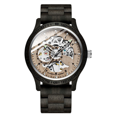 Reloj Mecánico Automático Hueco de Sándalo para Hombre - Image 10