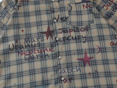 Camisa de Cuadros Manga Corta con Degradado para Hombre - Image 10