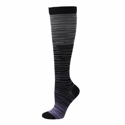 Calcetines Deportivos Unisex Degradado Multicolor - Tubo Medio en Nylon - Image 6