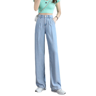 Jeans Rectos Cintura Alta Tencel Pierna Ancha - Image 4