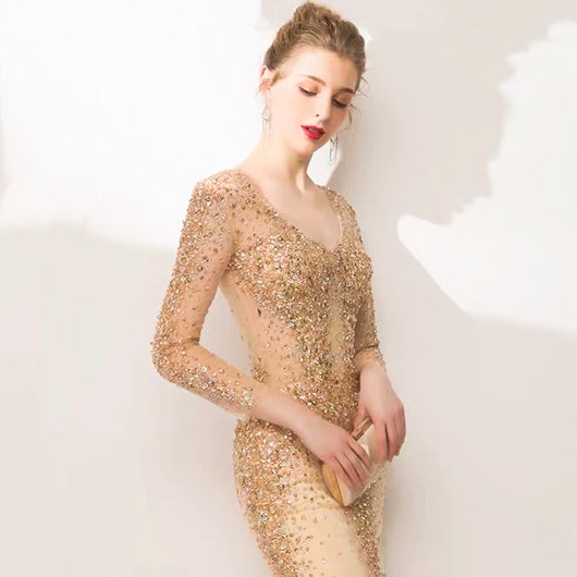 Vestido de Noche Elegante con Cola de Pez - Image 17