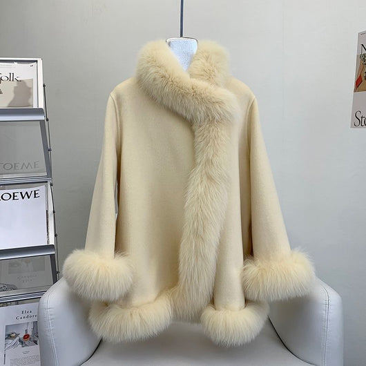 Abrigo Reversible de Lana y Pelaje para Mujer - Diseño Socialité Midi - Image 6