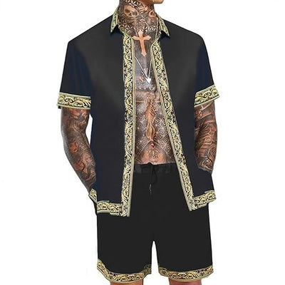 Conjunto Hawaiano Hombre: Camisa y Shorts Holgados de Manga Corta - Image 3
