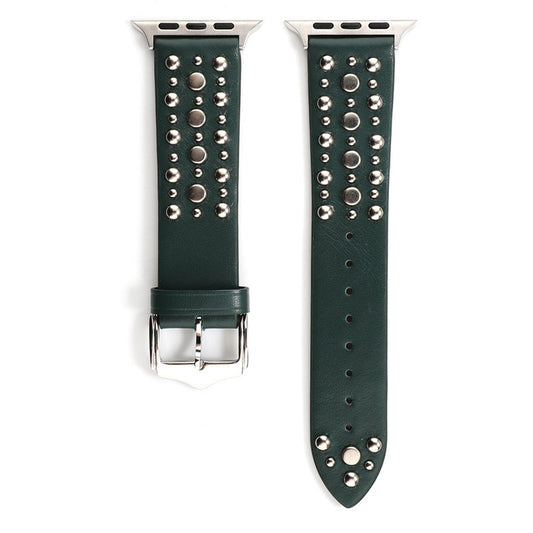 Correa de Cuero Punk con Remaches para Apple Watch - Pulsera de Reemplazo Compatible - Image 2