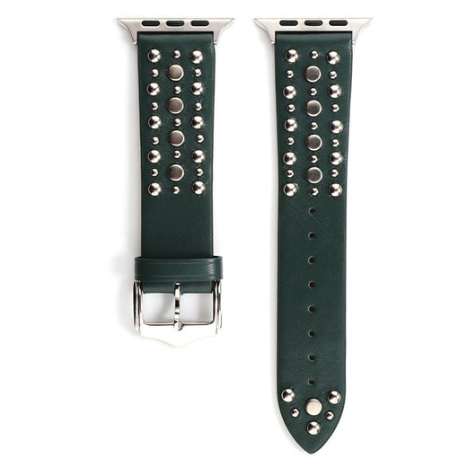 Correa de Cuero Punk con Remaches para Apple Watch - Pulsera de Reemplazo Compatible - Image 2