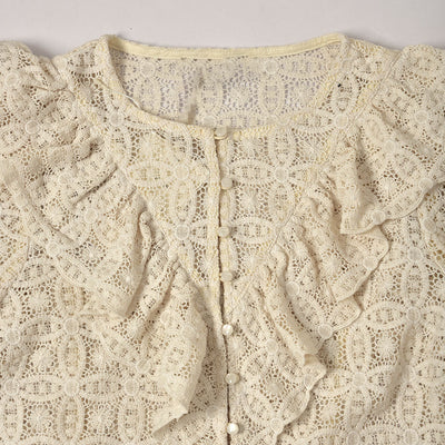 Blusa Elegante de Encaje con Bordado de Flor de Loto, Manga Larga Estilo Francés - Image 15