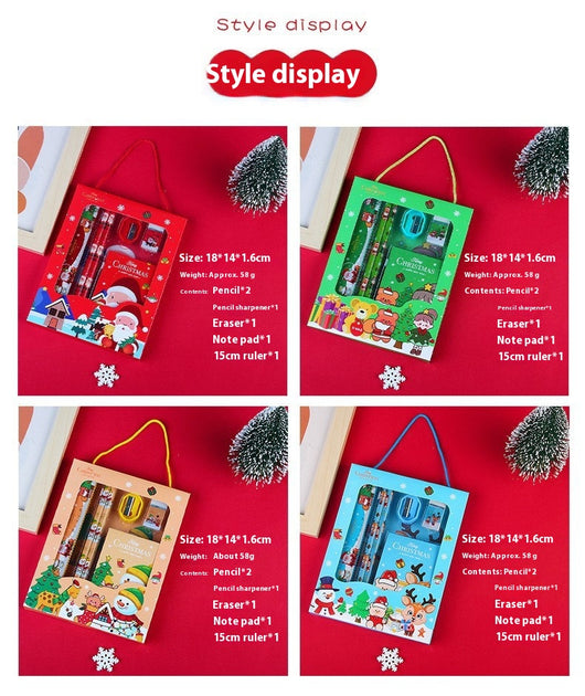 Set de Papelería Portátil 6 Piezas - Caja de Regalo Navideña para Niños - Image 9
