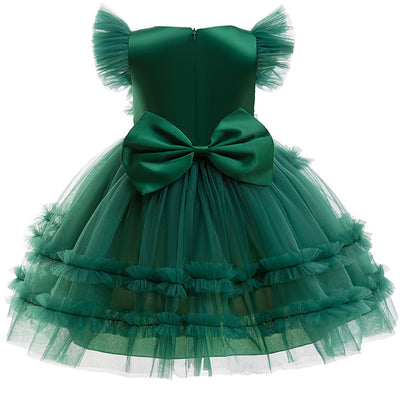 Vestido de Princesa Navideño con Lazo para Niña - Image 9