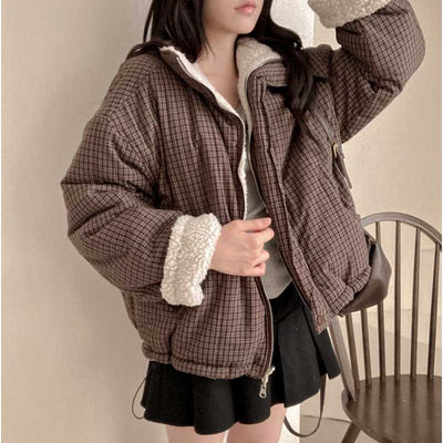 Abrigo Reversible de Algodón para Mujer - Doble Cara Cálido - Image 8