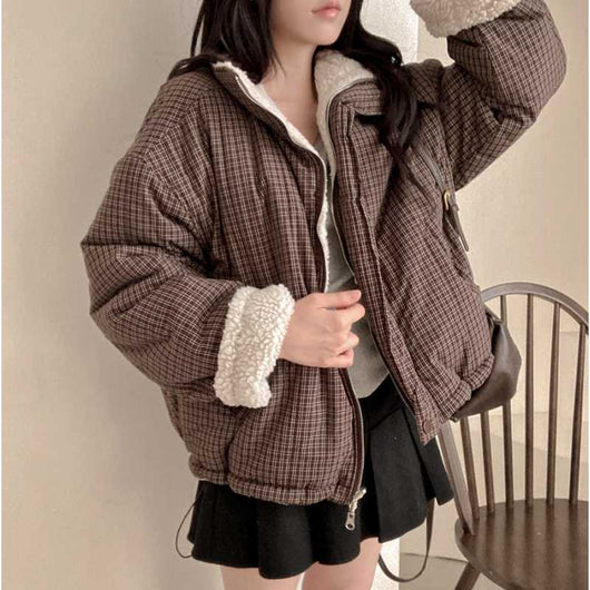 Abrigo Reversible de Algodón para Mujer - Doble Cara Cálido - Image 8
