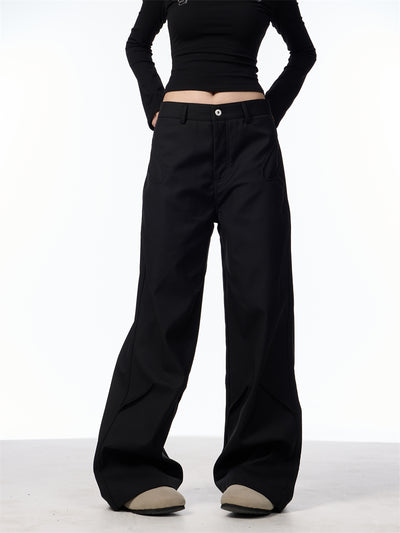 Pantalones Casuales Plisados Retro Americano para Mujer - Image 3