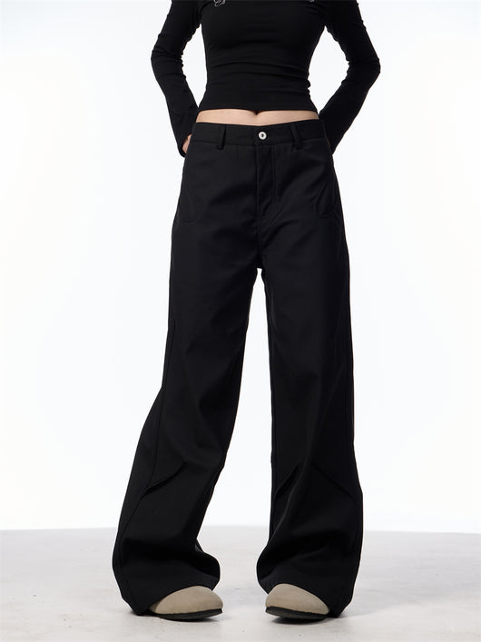 Pantalones Casuales Plisados Retro Americano para Mujer - Image 3
