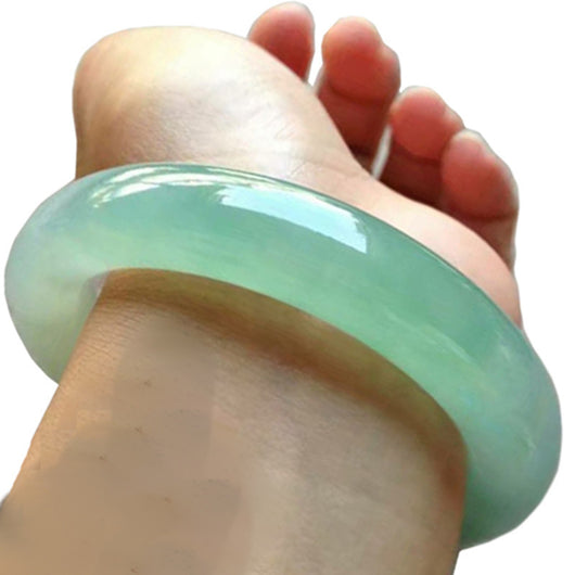 Pulsera de Jade Translúcido Estilo Hielo - Diseño Minimalista - Image 8
