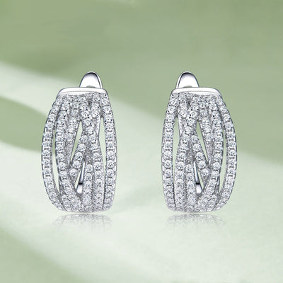 Aretes de Clip Plata S925 con Piedras Preciosas Estilo Retro - Image 11