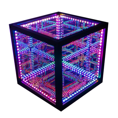 Lámpara Cubo Infinito de Túnel Espacio-Tiempo con Efecto Espejo Colorido - Image 15