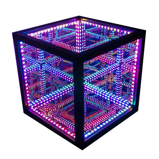 Lámpara Cubo Infinito de Túnel Espacio-Tiempo con Efecto Espejo Colorido - Image 15