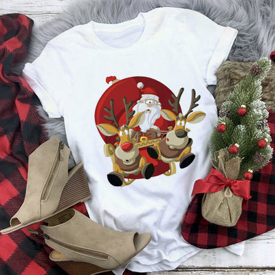 Playera Navideña Estampado Santa Claus - Diseño Casual Unisex - Image 8