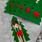 Set de 6 Servilleteros Navideños Verde Oscuro en Fieltro para Mesa Festiva