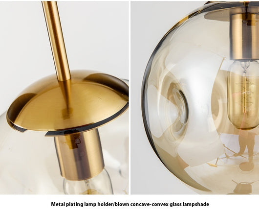 Lámpara Colgante de Cristal y Hierro para Restaurante - Image 15