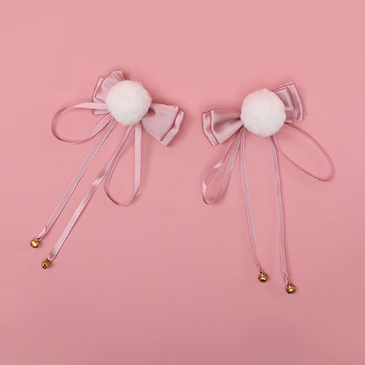 Diadema Blanca con Moño y Campana - Accesorio Adorable - Image 9