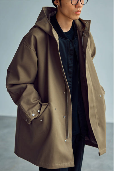 Chaqueta Impermeable con Capucha Estilo Fishtail para Hombre - Image 12