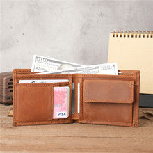 Billetera de Cuero Crazy Horse Estilo Retro Europeo Americano para Hombre - Image 45