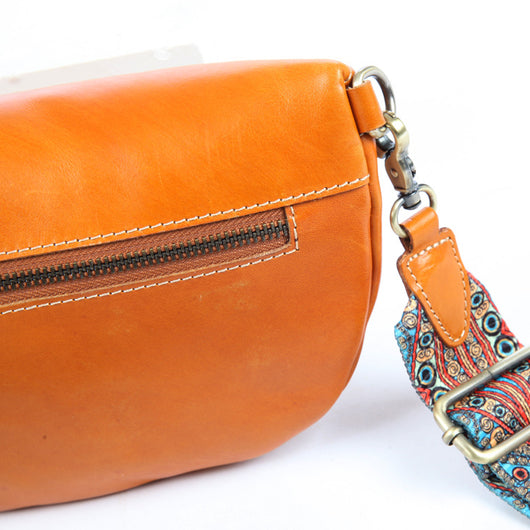 Bolso Bandolera de Cuero Curtido Vegetal para Mujer - Estilo Urbano - Image 13