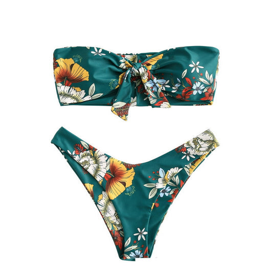 Bikini Estampado con Diseño Dividido para Mujer - Image 5