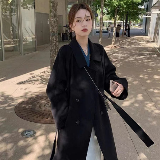 Abrigo de Lana Estilo Hepburn Elegante para Otoño e Invierno - Image 8