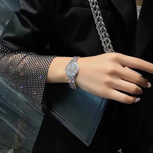 Reloj de Lujo Ligero con Pulsera de Diamantes Completos High Sense - Image 2