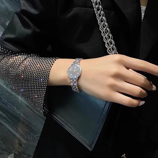 Reloj de Lujo Ligero con Pulsera de Diamantes Completos High Sense