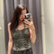 Camiseta Ajustada sin Mangas para Mujer con Amarre Frontal