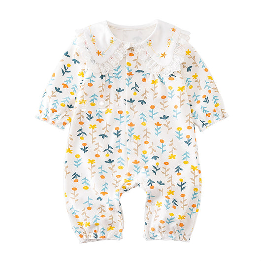 Jumpsuit Infantil de Manga Larga con Estampado Floral - Image 7