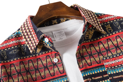 Camisa Étnica Holgada Talla Plus - Estilo Casual Versátil - Image 3