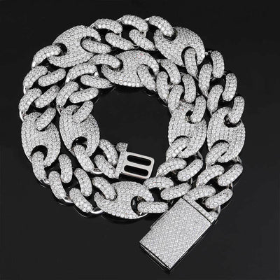 Cadena Cubana Pig Nose Hip Hop 20mm - Collar y Pulsera 3 en 1 - Image 14