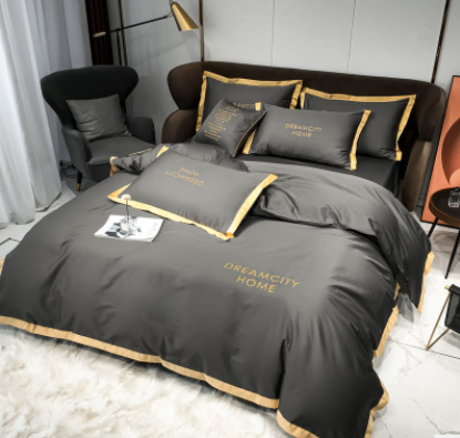 Juego de Cama Matrimonial Bordado Algodón Puro 4 Piezas Ala Ancha - Image 16