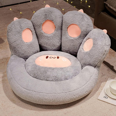 Cojín de Piso con Forma de Pata de Gato - Almohada Extraíble de Felpa para Silla Gamer y Descanso - Image 11