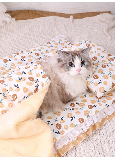 Cama Acolchada Tres Piezas para Gatos y Perros - Colchoneta de Algodón Premium - Image 13